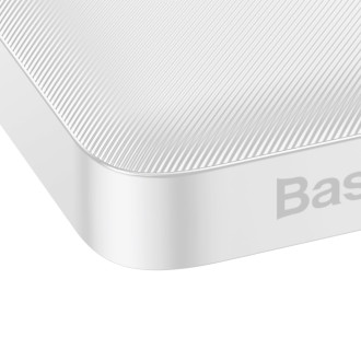 Baseus Bipow rychlonabíjecí power banka 10000mAh 20W bílá (Overseas Edition) + USB-A - Micro USB kabel 0,25m bílý (PPBD050502)