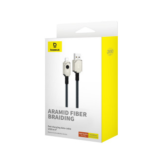 USB kabel - Lightning Baseus Unbreakable 2.4A 480Mbps 2m - bílý