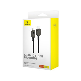 USB kabel - Lightning Baseus Unbreakable 2.4A 480Mbps 2m - černý
