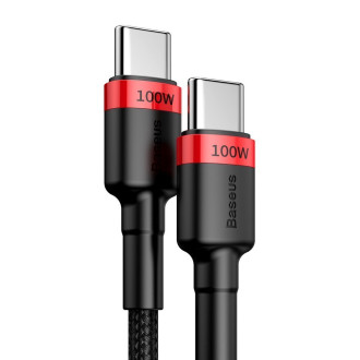 [RETURNED ITEM] Baseus Cafule Cable Nylon Braided Wire USB Typ C PD Power Delivery 2.0 100W 20V 5A 2m black (CATKLF-AL91)