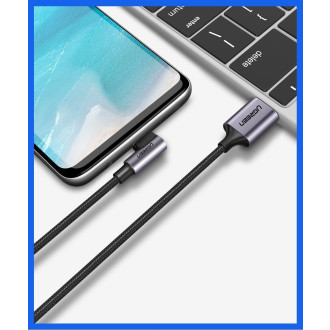 Ugreen angle cable USB - USB Type C 2m 3A gray (50942)