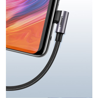 Ugreen angle cable USB - USB Type C 2m 3A gray (50942)