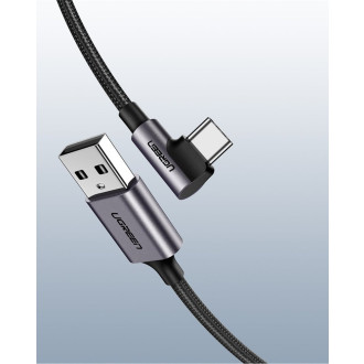 Ugreen angle cable USB - USB Type C 2m 3A gray (50942)