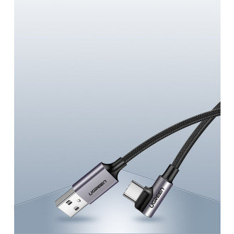 Ugreen angle cable USB - USB Type C 2m 3A gray (50942)