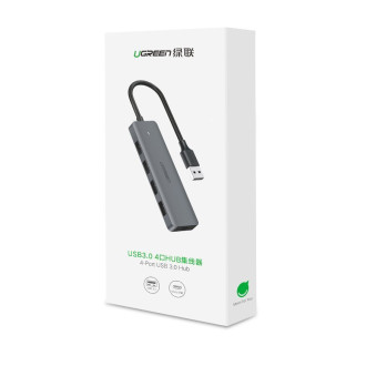 Ugreen USB HUB – 4x USB 3.2 Gen 1 s micro USB napájecím portem šedý (CM219 50985)