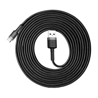 Baseus CAFULE TYP-C KABEL 300CM ŠEDÝ/ČERNÝ