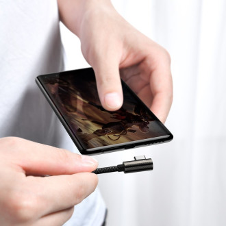 Legendární úhlový rychlonabíjecí kabel Baseus USB Typ C - USB Typ C 100W 5A 1m černý (CATCS-01)