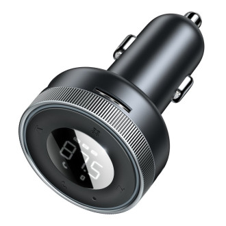 [RETURNED ITEM] Baseus Enjoy Car LED Wireless 2x USB / 3,5mm jack MP3 Charger Bluetooth 5.0 3.4A Black (CCLH-01)