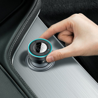 [RETURNED ITEM] Baseus Enjoy Car LED Wireless 2x USB / 3,5mm jack MP3 Charger Bluetooth 5.0 3.4A Black (CCLH-01)