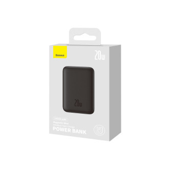 [RETURNED ITEM] Magnetická mini power banka Baseus s MagSafe 15W / PD QC 20W 10000mAh černá (Overseas Edition) + kabel řady Xiaobai USB-C - USB-C 60W