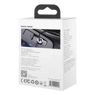 Baseus Grain Pro nabíječka do auta 2x USB 4,8 A bílá (CCALLP-02)
