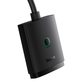 Baseus AirJoy 2v1 4K 60Hz obousměrný HDMI adaptér s vestavěným 1m kabelem - černý