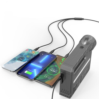 Choetech startér s kompresorem, powerbanka 8000mAh, LED svítilna černá (TC0017)