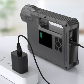 Choetech startér s kompresorem, powerbanka 8000mAh, LED svítilna černá (TC0017)