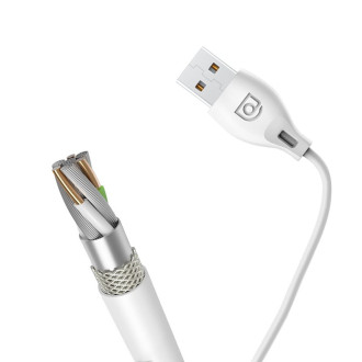 Dudao kabel USB Type C 2.1A 1m bílý (L4T 1m bílý)