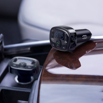 Bluetooth vysílač / nabíječka do auta Baseus S-09A (Overseas Edition) - černá