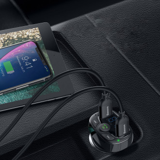 Bluetooth vysílač / nabíječka do auta Baseus S-09A (Overseas Edition) - černá