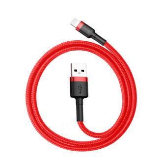 Baseus Cafule Cable odolný nylonový kabel USB / Lightning QC3.0 2.4A 0.5M červený (CALKLF-A09)