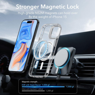 ESR CLASSIC KICKSTAND HALOLOCK MAGSAFE IPHONE 15 CLEAR