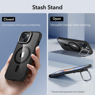 ESR CLASSIC KICKSTAND HALOLOCK MAGSAFE IPHONE 15 CLEAR/BLACK