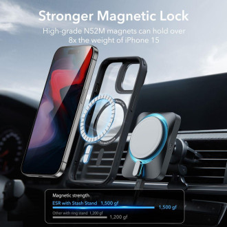 ESR CLASSIC KICKSTAND HALOLOCK MAGSAFE IPHONE 15 PRO MAX ČISTÝ/ČERNÝ