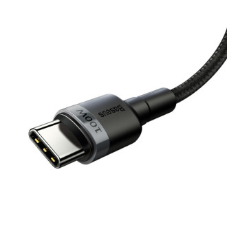[RETURNED ITEM] Baseus Cafule Cable Nylon Braided Wire USB Typ C PD Power Delivery 2.0 100W 20V 5A 2m gray (CATKLF-ALG1)