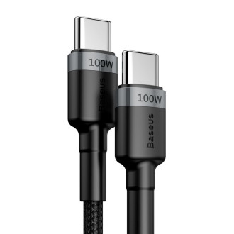 [RETURNED ITEM] Baseus Cafule Cable Nylon Braided Wire USB Typ C PD Power Delivery 2.0 100W 20V 5A 2m gray (CATKLF-ALG1)