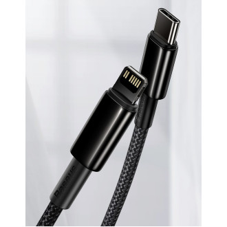 Baseus USB Type C - Lightning kabel rychlé nabíjení Napájení 20 W 1 m černý (CATLWJ-01)