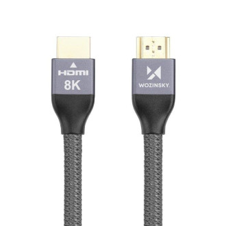 Wozinsky kabel HDMI 2.1 8K 60 Hz 48 Gbps / 4K 120 Hz / 2K 144 Hz 3 m stříbrný (WHDMI-30)