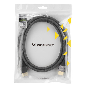 Wozinsky kabel HDMI 2.1 8K 60 Hz 48 Gbps / 4K 120 Hz / 2K 144 Hz 3 m stříbrný (WHDMI-30)