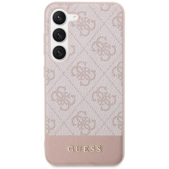 Guess GUHCS23SG4GLPI S23 S911 růžové/růžové pevné pouzdro 4G Stripe Collection