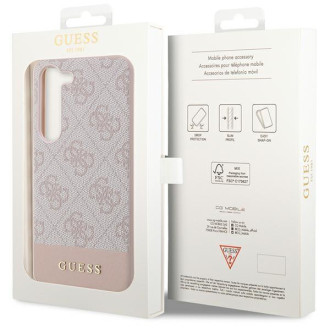 Guess GUHCS23SG4GLPI S23 S911 růžové/růžové pevné pouzdro 4G Stripe Collection