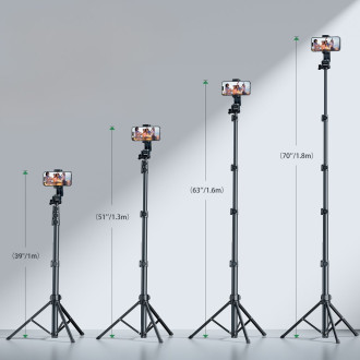 Ugreen LP680 selfie tyč se stojánkem a Bluetooth dálkovým ovládáním 1,8m - černá
