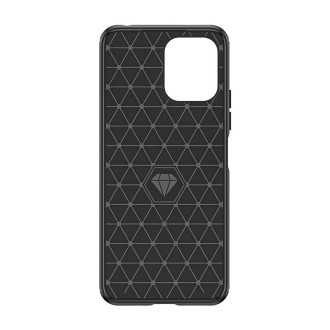 Ohebné pouzdro s karbonovým vzorem pro Xiaomi Redmi 12 Carbon Case - černé