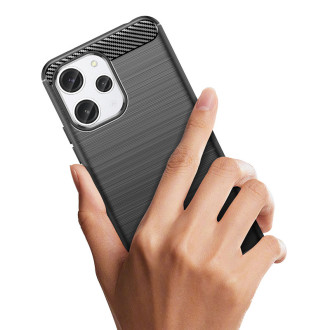 Ohebné pouzdro s karbonovým vzorem pro Xiaomi Redmi 12 Carbon Case - černé