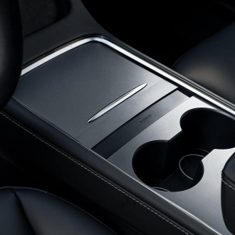 USB HUB Baseus řady T-Space pro Tesla Model 3 / Y s vestavěným 45W USB C kabelem – černý
