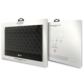 Guess Sleeve GUCS14PS4SGK 14&quot; černá/černá 4G Stripe Metal Logo