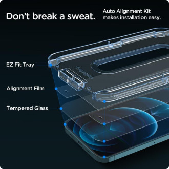 Tvrzené sklo Spigen GLAS.TR &quot;EZ FIT&quot; 2 BALENÍ IPHONE 12 PRO MAX