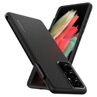 Spigen TEKUTÉ VZDUCHOVÉ pero GALAXY S21 ULTRA MATNÉ ČERNÉ