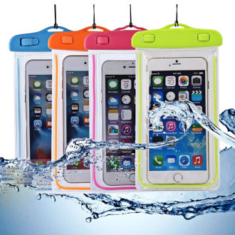PVC voděodolné pouzdro na telefon se šňůrkou - zelené