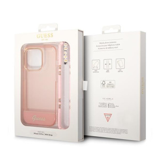 Guess GUHCP14XHGCOHP iPhone 14 Pro Max 6,7 &quot;pink / pink hardcase Translucent Pearl Strap