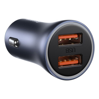 [RETURNED ITEM] Baseus Golden Contactor Pro quick car charger 2x USB 40 W Quick Charge SCP FCP AFC + USB - USB Type C cable gray (TZCCJD-A0G)