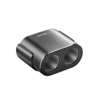 Rozbočovač nabíječky do auta Baseus 2x USB 3.1A 17W + 2x zásuvka do zapalovače cigaret 80W černá (CRDYQ-01)
