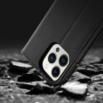 Dux Ducis Hivo peněženkové pouzdro na iPhone 15 Pro Max Dux Ducis Hivo s RFID blokováním - hnědé