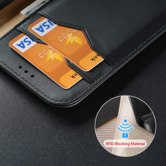 Peněženka Dux Ducis Hivo iPhone 15 Plus s RFID blokováním - hnědá
