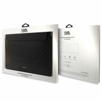 Karl Lagerfeld Sleeve KLCS14SAKLHPK 14&quot; černá/černá plaketa Saffiano