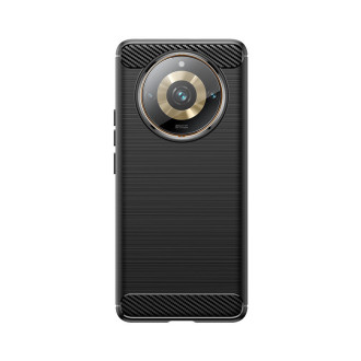 Ohebné pouzdro s karbonovým vzorem pro Realme 11 Pro / 11 Pro+ Carbon Case - černé