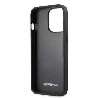 AMG AMHCP13LOSDBK iPhone 13 Pro / 13 6,1&quot; černo/černé pevné pouzdro Leather Curved Lines