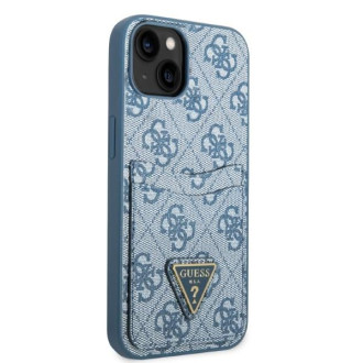 Guess GUHCP13MP4TPB iPhone 13 6,1&quot; modro/modré pevné pouzdro 4G slot na karty s logem trojúhelníku