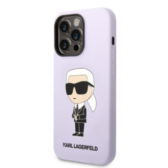 Karl Lagerfeld KLHCP14XSNIKBCU iPhone 14 Pro Max 6,7&quot; pevný obal fialový/fialový silikonový Ikonik